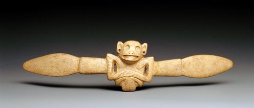 Rezbarena lopatica naroda Taino za ritual kohobe